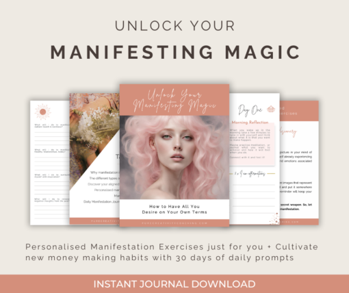 Unlock Your Manifesting Magic with this gorgeous journal just for you.